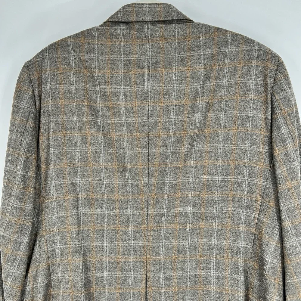 Ermenegildo Zegna Blazer Windowpane Plaid Suit Jacket Size‎ 43R